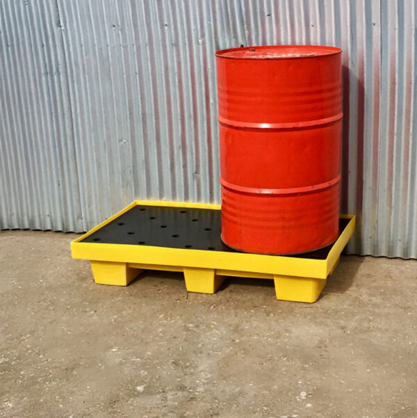 PALLET ANTIDERRAME PARA 2 TAMBORES / BAJO